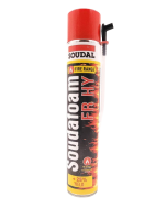 Soudal FR HY B1 Fire Rated Foam, Nozzle Type 750ml Hand Held Cannister