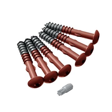 Steel Fibre Burnt Red Screw