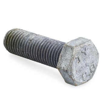 M16 X 50mm Long Galvanised Bolts for use with Armco Crash Barriers - Individually