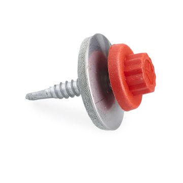 Rooflight Drillscrew Poppy Red With Washer