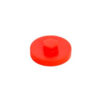 29mm Diameter Coloured Screw Cap for 8mm Rooflight Screws with 29mm washer (CLEAR OR RED OPTIONS) Bag of 100