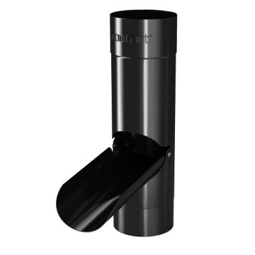 87mm dia, Steel Manual Rainwater Diverter -Black 9005