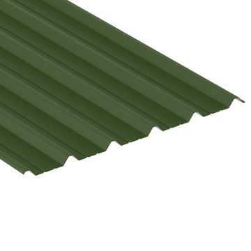 Box Profile, Juniper Green, Plastic Coated Leathergrain, 0.7mm Thickness, Profile -1000/32B