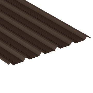 Box Profile, Vandyke Brown, Plastic Coated Leathergrain, 0.5mm Thickness , Profile - 1000/32C