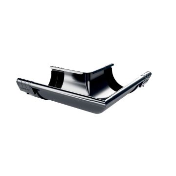 125mm, 90° Ext Gutter Corner With Joints - Anthracite Grey 7016