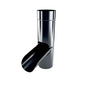 87mm dia, Steel Manual Rainwater Diverter - Anthracite Grey 7016