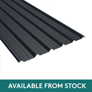 32/1000 Box Profile Steel Sheet, 0.5mm thick, Plastic Coated, Anthracite Grey