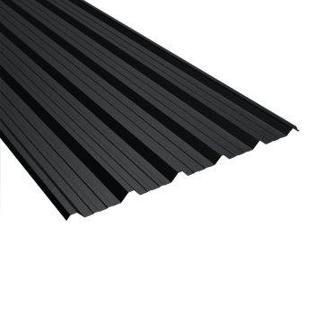 32/1000 Box Profile Steel Sheet, 0.7mm thick, Plastic Coated, Black