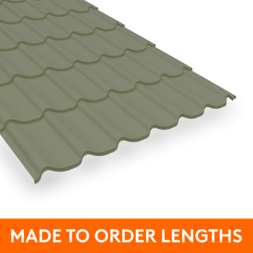 33/1000 Pantile Profile Steel Sheet, 0.7mm thick, Plastic Coated, Moorland Green