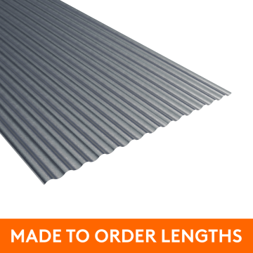 13.5x3" Corrugated Galvanised Steel Sheet, 0.7mm thick, Plain Galvanised