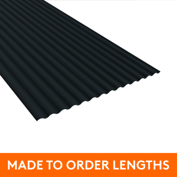 13.5x3" Corrugated Steel Sheet, 0.7mm thick, Plastic Coated, Slate Blue