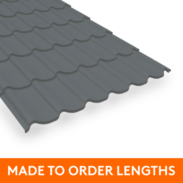 33/1000 Pantile Profile Steel Sheet, 0.7mm thick, Polyester Coated, Merlin Grey