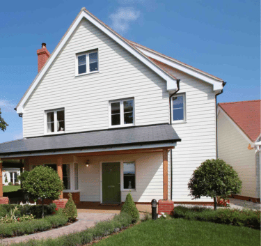 House clad in Cedral Weatherboard